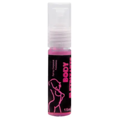Body Eletrizante spray vibrador líquido 15ml da Garji para estímulo corporal intenso.