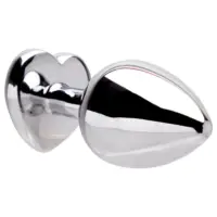 Plug Anal Metal Coração Pedra M