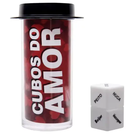 Dados do amor unissex com comandos sensuais, ideal para jogos a dois e momentos de intimidade.