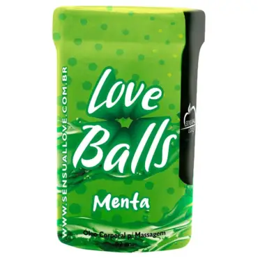 Bolinhas explosivas com aroma e sabor de menta, ideais para jogos sensuais e massagem íntima.