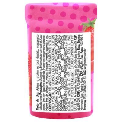 Bolinhas explosivas com aroma e sabor de morango com menta, ideais para massagens íntimas.