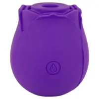 Vibrador em formato de flor (rosa), com 10 pulsações para estímulo clitoriano – Happy Meeting