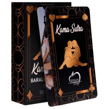 Baralho Kama Sutra Erótico Soft da Copag com 55 cartas ilustradas para jogos sensuais.