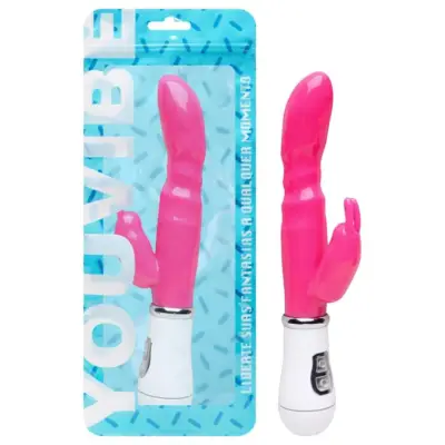 Vibrador silicone rabbit com 8 vibrações da Vipmix para dupla estimulação.