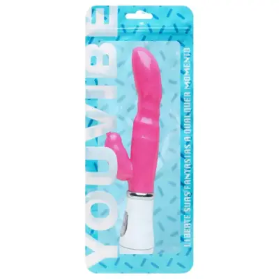 Vibrador silicone rabbit com 8 vibrações da Vipmix para dupla estimulação.