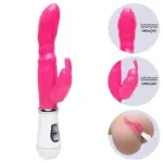 Vibrador silicone rabbit com 8 vibrações da Vipmix para dupla estimulação.