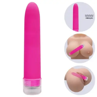 Vibrador personal toque aveludado 13x2,5cm da Vipmix para estímulo íntimo.