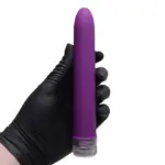 Vibrador personal toque aveludado 17x2,5cm da Vipmix para estímulo íntimo.
