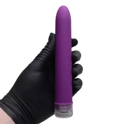 Vibrador personal toque aveludado 17x2,5cm da Vipmix para estímulo íntimo.