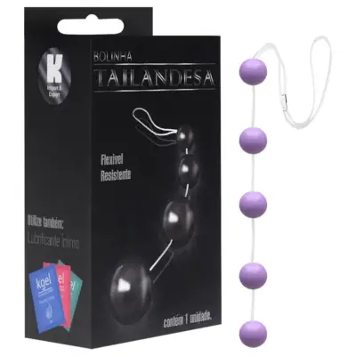 Bolinha tailandesa 24mm colorida da Kgel para estímulo anal e prazer gradual.