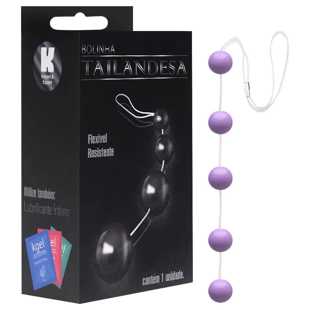 Bolinha tailandesa 24mm colorida da Kgel para estímulo anal e prazer gradual.