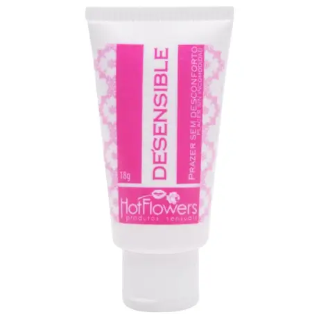 Desensible gel facilitador anal 18g da Hot Flowers para conforto e lubrificação.